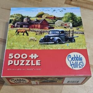 3 for $10 🧩 Cobble Hill Country Farm & Vintage Truck Puzzle 500 pc - READ